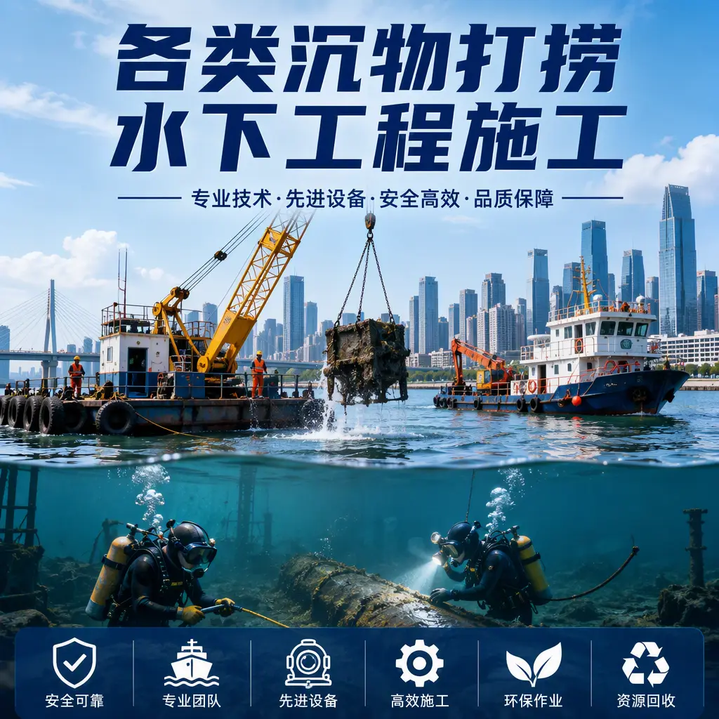 易门各类沉物打捞，水下工程施工